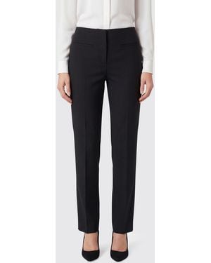 Semicouture Tailored Wool Blend Pants - Blue