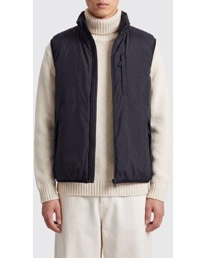 Aspesi Water-Repellent Padded Nylon Gilet With High Neck And Zip - Blue