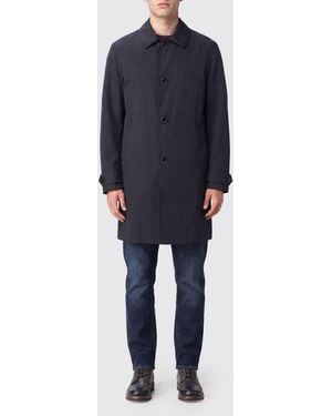 Aspesi Einreihiger, Knielanger Trenchcoat Aus Funktionsstoff Mit Klassischem Kragen - Blau