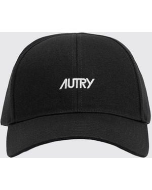 Autry Cotton Twill Hat With Embroidered Logo - Black