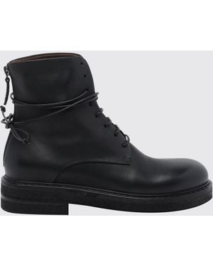 Marsèll Parrucca Calf Leather Combat Boots With Rubber Sole - Black