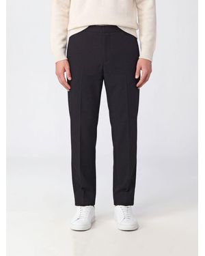 Lardini Slim Fit Pleated Pure Virgin Wool Sartorial Trousers - Blue