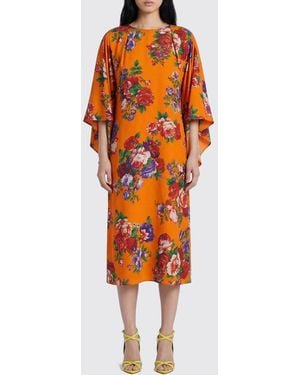Moschino Floral Viscose Dress - Orange