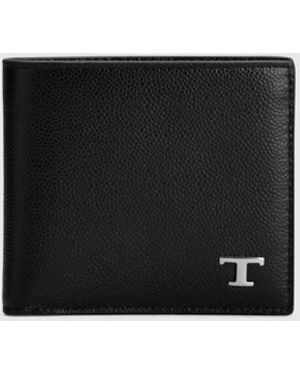 Tod's T Timeless Grained Leather Wallet - White