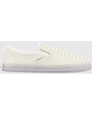 Bottega Veneta Slip-On-Sneakers Aus Leder Mit Intrecciato-Flechtung - Weiß