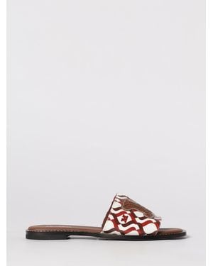 Max Mara Dovere Printed Cotton Canvas Sliders - Pink