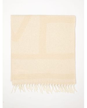 TOTEME Bufanda De Lana De Alpaca Con Logo - Neutro