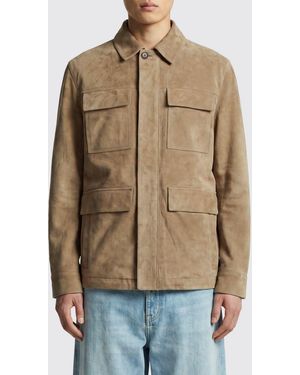 Yves Salomon Suede Overshirt - Natural