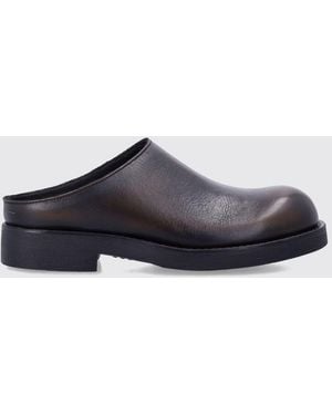 MM6 by Maison Margiela Bovine Mules With Low Heel And Rounded Toe - White