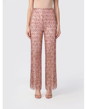 Hanita Pantaloni Straight A Vita Alta - Rosa