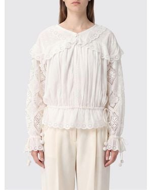 Isabel Marant Blusa Nowana De Encaje - Blanco