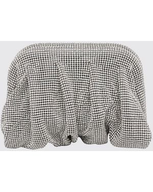 Benedetta Bruzziches Venus Draped Mini Bag - Grey