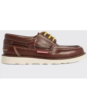 DSquared² Leder Bootsschuhe - Braun