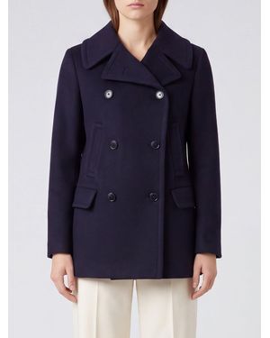 Tagliatore Double-Breasted Short Coat - Blue