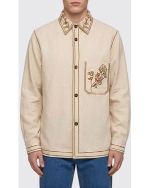 Isabel Marant Embroidered Cotton Rudy Overshirt - Natural