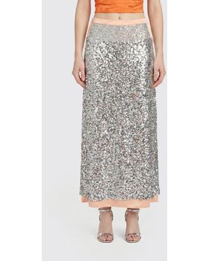 Rabanne Falda Mujer - Gris