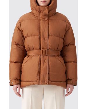 Ienki Ienki Fox Michlin Quilted Nylon Puffer Jacket With Ears Hood - Brown