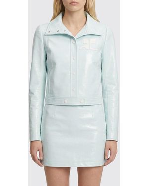 Courreges Courr&Egrave	Ges Patent Leather Jacket - Blue
