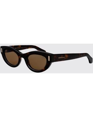 Ferragamo Oval Cat-Eye Sunglasses - White