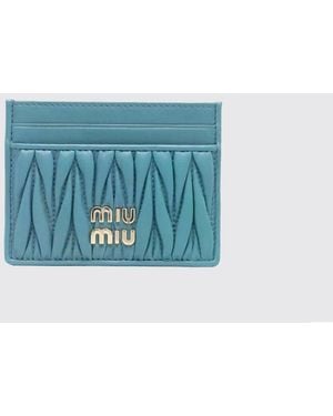 Miu Miu Matelassé Nappa Coin Purse - Blue