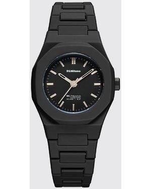 D1 Milano Reloj Dawn Light De Acero Y Policarbonato Con Movimiento De Cuarzo - Negro
