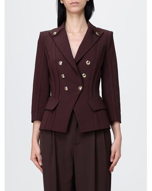 Elisabetta Franchi Double-Breasted Blazer - Red