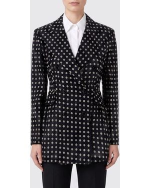 Ermanno Scervino Polka Dot Double-Breasted Blazer - Blue