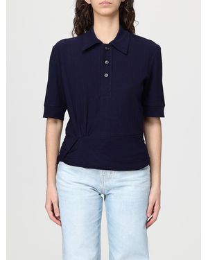 Victoria Beckham Organic Cotton Polo Shirt - Blue