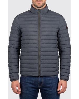 Peuterey Flobots Quilted And Padded Nylon Down Jacket - Blue