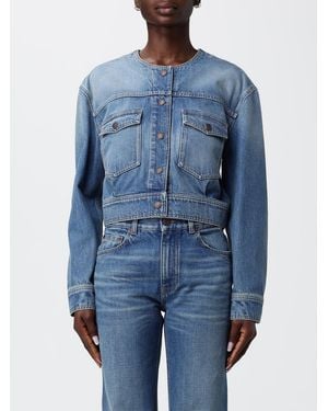 Chloé Chlo&Eacute Kurze Jeansjacke - Blau