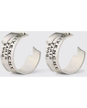 Givenchy Logo Hoop Earrings - Natural