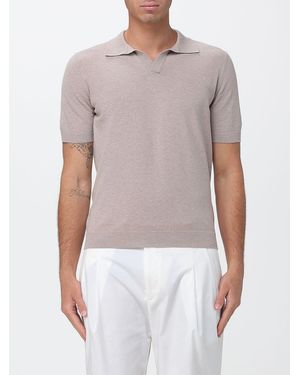 Tagliatore Cotton Knit Polo Shirt - White