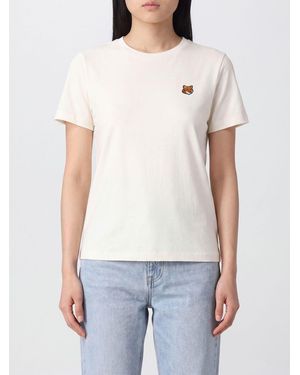 Maison Kitsuné Maison KitsunÉ Baumwoll-T-Shirt Mit Chillax-Fox-Logo-Print Und Rundhalsausschnitt - Weiß