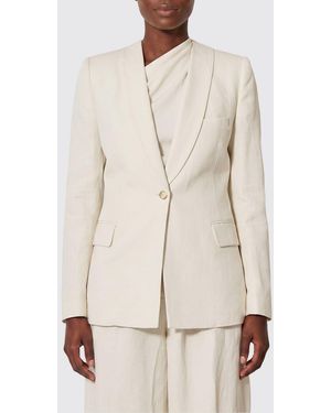 Uma Wang Single-Breasted Linen Blend Blazer - Natural