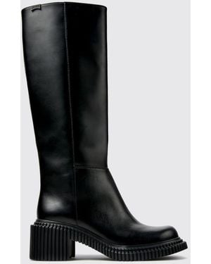 Camper Pix London Kniehohe Stiefel Von Aus Kalbsleder Mit Xl Extralight-Sohle - Schwarz