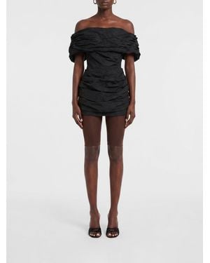 Magda Butrym Minivestido De Algodón - Negro