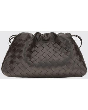 Bottega Veneta Bolso Saco Dustbag Notte De Piel De Ternera Trenzada - Gris