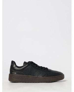 Veja V-90 O.T. Leather Sneakers - Black