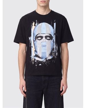 ih nom uh nit Crewneck Cotton T-Shirt With Graphic Print And Slogan - Black