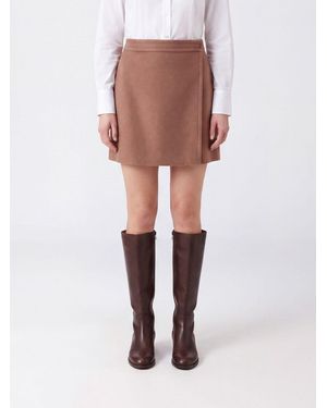 Semicouture High-Waisted Wool Wrap Miniskirt - Pink