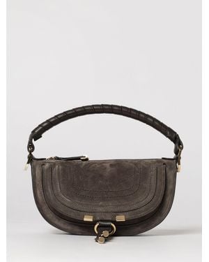 Chloé ChloÉ Marcie Small Suede Bag - Grey