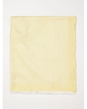 Liu Jo Viscose Stole With Lj Jacquard Monogram - Yellow