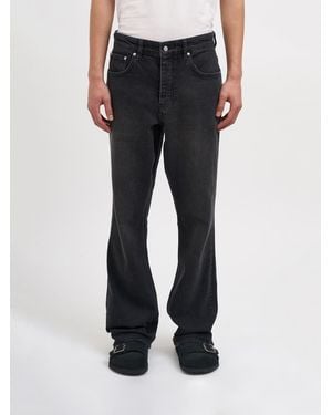 Represent Cotton Denim Flared Jeans - Black