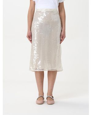 Stella McCartney Sequin Midi Aline Skirt - Natural