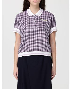 Marni Vichy Cotton Polo Shirt - Purple