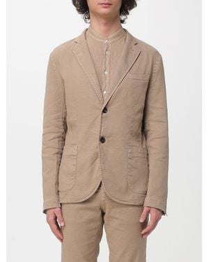 Mason's Single Breasted Cotton And Linen Blazer - Natural