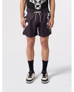 Philipp Plein Stretch Technical Fabric Jogging Shorts - Black