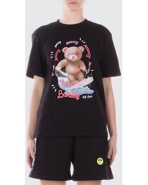 Barrow Cotton T-Shirt With Graphic Print - Black