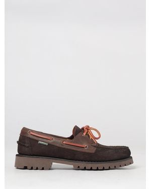 Sebago Guardian Suede Boat Shoes With Side Lacing - Brown
