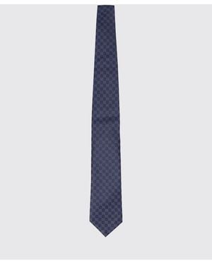 Gucci Gg Printed Silk Tie - Blue